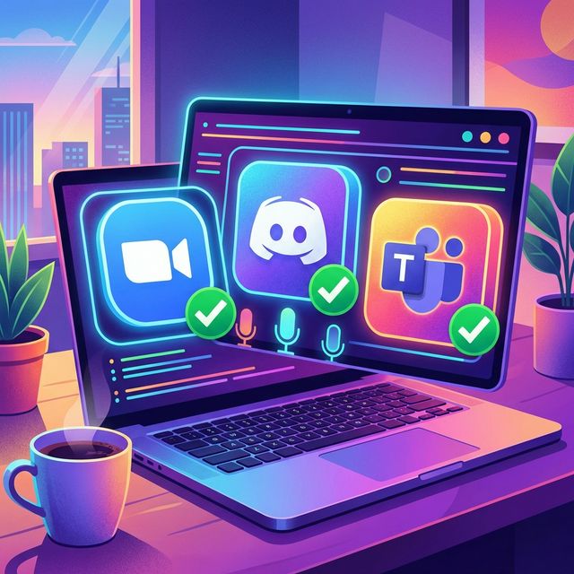Enable microphone access for Zoom, Discord, Teams, Skype, and Chrome apps