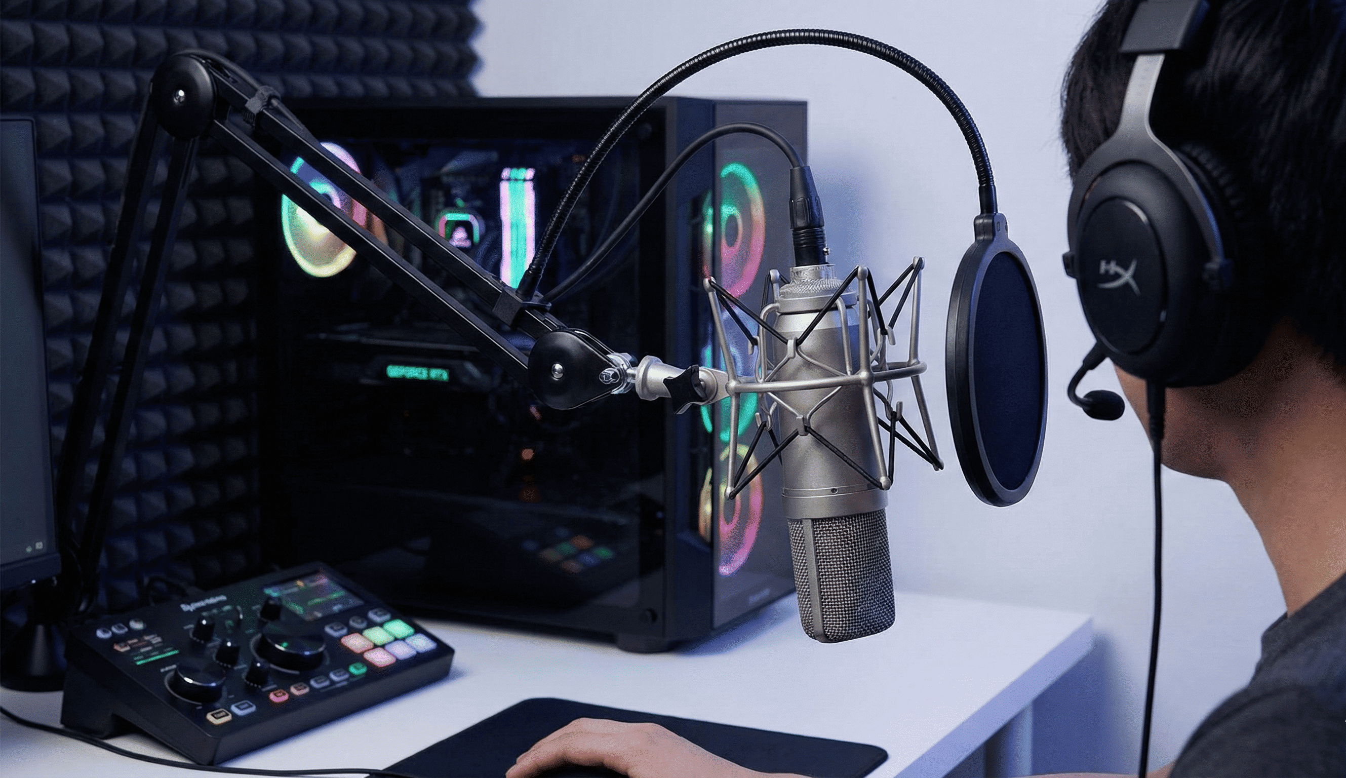 Visual representation of microphone noise reduction