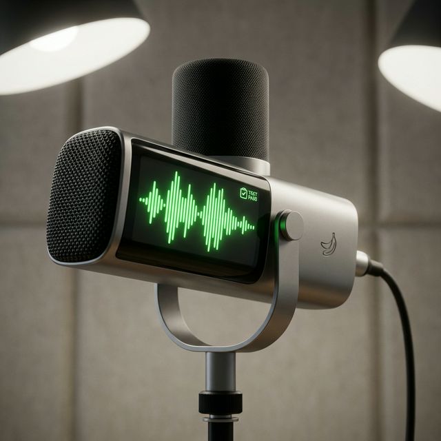 Microphone testing guide showing sound levels and recording setup